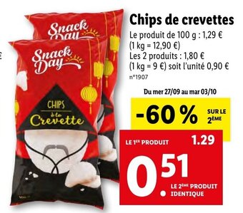 Lidl Chips de crevettes offre
