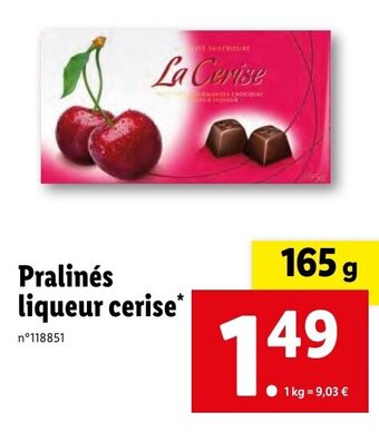 Lidl Pralinés liqueur cerise offre