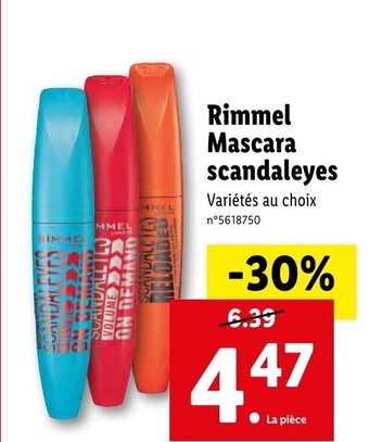 Lidl Rimmel Mascara scandaleyes offre