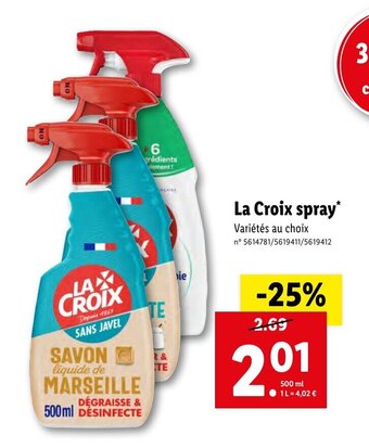 Lidl La Croix spray offre