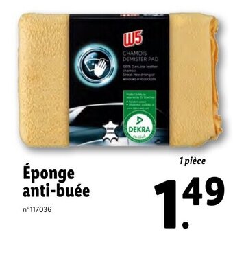 Lidl Éponge anti-buée offre