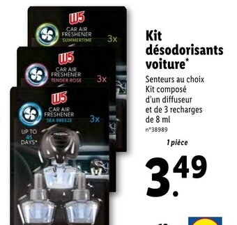 Lidl Kit désodorisants voiture offre