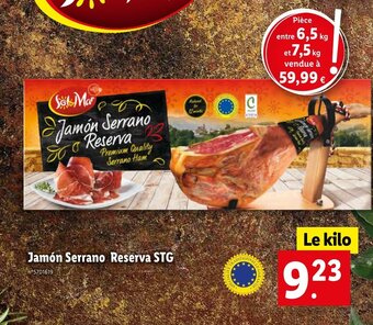 Lidl Jamón Serrano Reserva STG offre