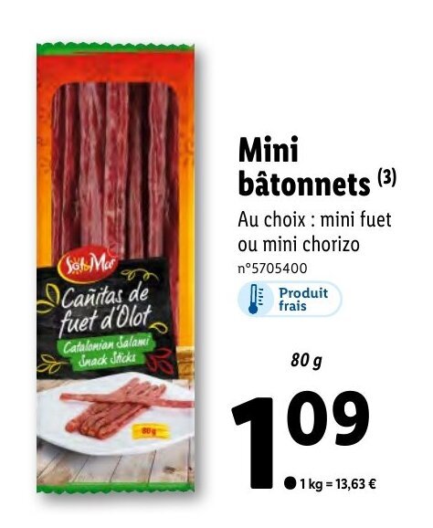 Lidl Mini bâtonnets (3) offre
