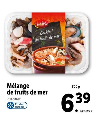 Lidl Mélange de fruits de mer offre