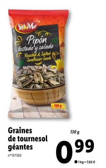 Lidl Graines de tournesol géantes offre