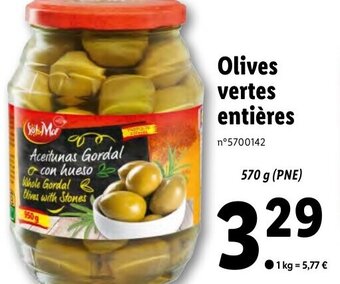 Lidl Olives vertes entières offre