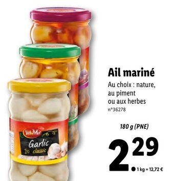Lidl Ail mariné offre