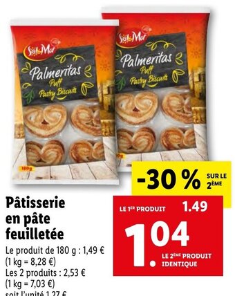 Lidl Pâtisserie en pâte feuilletée offre