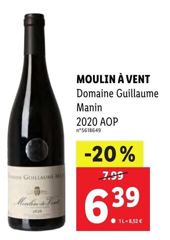 Lidl MOULIN À VENT offre