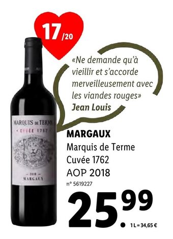 Lidl MARGAUX offre