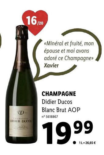 Lidl CHAMPAGNE offre