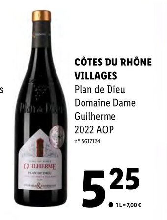 Lidl CÔTES DU RHÔNE VILLAGES offre