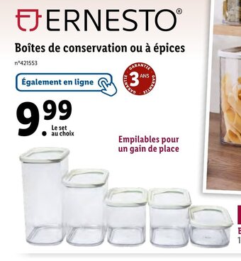 Lidl Boîtes de conservation ou à épices offre