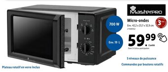 Lidl Micro-ondes offre