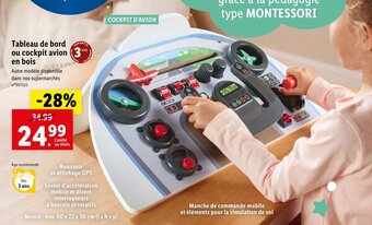 Lidl Tableau de bord ou cockpit avion3^ en bois offre