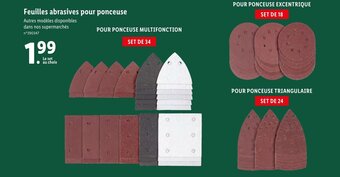 Lidl Feuilles abrasives pour ponceuse offre