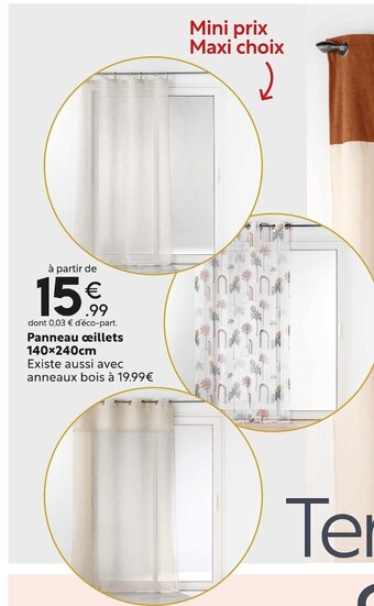 Maxi Bazar Panneau œillets 140x240cm offre