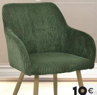Maxi Bazar Fauteuil velours betty offre