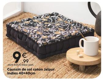 Maxi Bazar Coussin de sol coton jaïpur indies 40x40cm offre