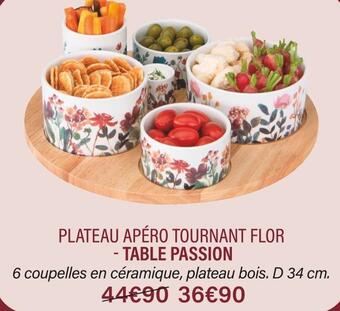 Ambiances & Styles Table passion plateau apéro tournant flor offre