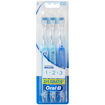 Action Oral-b brosses à dents oral-b indicateur 1-2-3 offre
