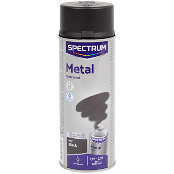 Action Spectrum peinture noire mate en aérosol pour métal spectrum offre