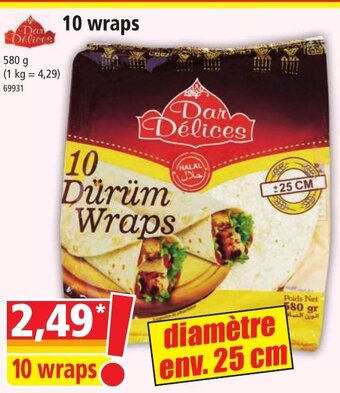 Norma 10 wraps offre