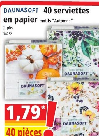 Norma DAUNASOFT 40 serviettes offre