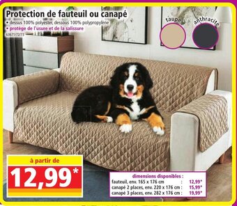 Protection de fauteuil ou canapé
