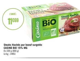 Steaks Hachés pur boeuf surgelés