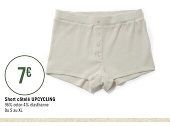 Géant Casino Short côtelé UPCYCLING offre