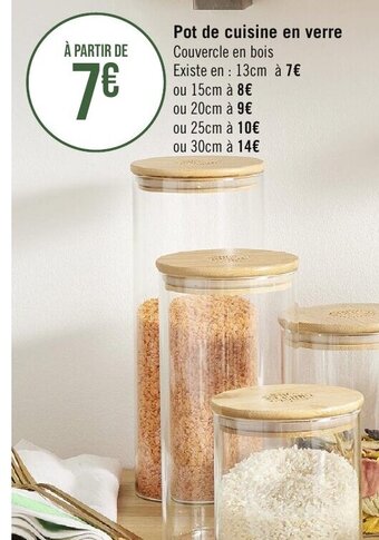Géant Casino Pot de cuisine en verre offre