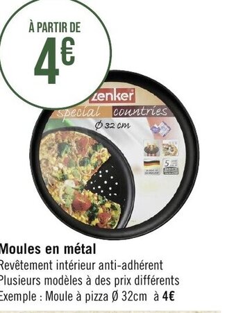 Géant Casino Moules en métal offre