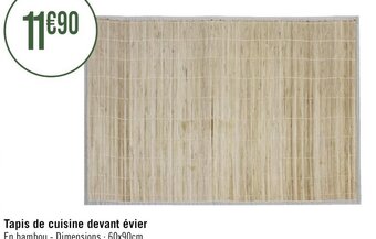 Géant Casino Tapis de cuisine devant évier offre
