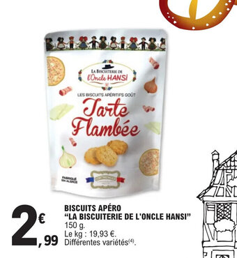 E.Leclerc BISCUITS APÉRO "LA BISCUITERIE DE L'ONCLE HANSI" offre