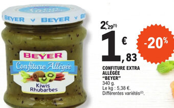 E.Leclerc CONFITURE EXTRA ALLÉGÉE "BEYER" offre