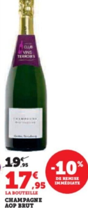 Super U CHAMPAGNE AOP BRUT offre
