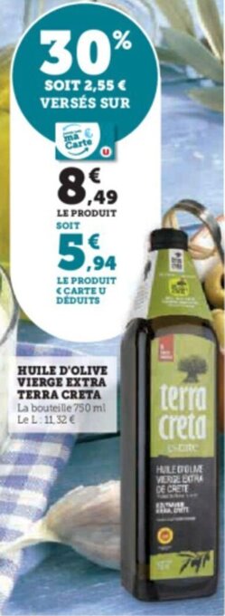 HUILE D'OLIVE VIERGE EXTRA TERRA CRETA