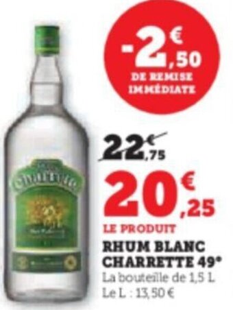 RHUM BLANC CHARRETTE 49°