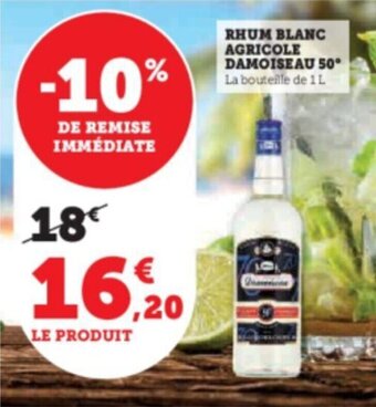 RHUM BLANC AGRICOLE DAMOISEAU 50°