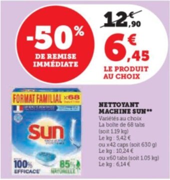 Super U NETTOYANT MACHINE SUN offre