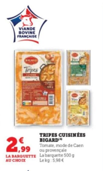 Super U TRIPES CUISINÉES BIGARD offre