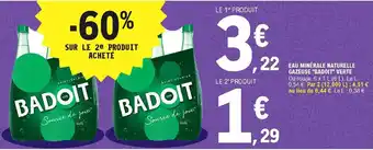 E.Leclerc Eau minérale naturelle gazeuse Badoit Verte offre
