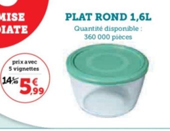 Super U PLAT ROND 1,6L offre