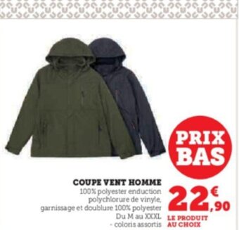 Super U COUPE VENT HOMME offre