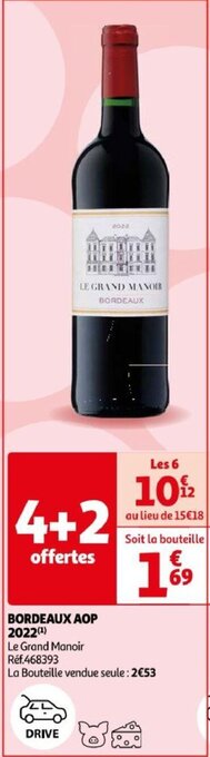 Auchan BORDEAUX AOP 2022(¹) offre