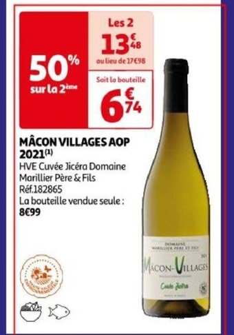 Auchan MÂCON VILLAGES AOP 2021(¹) offre