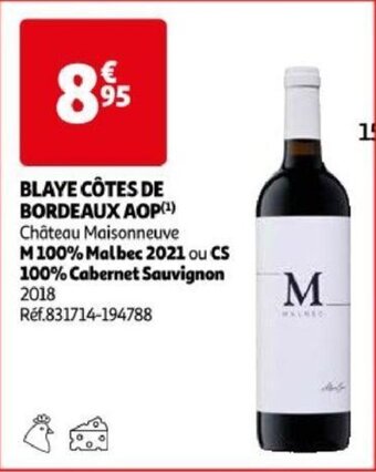 Auchan BLAYE CÔTES DE BORDEAUX AOP(¹) offre