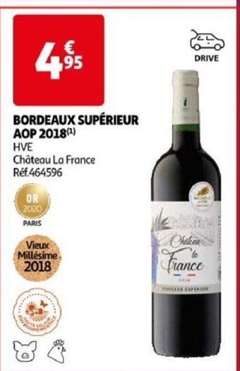 Auchan BORDEAUX SUPÉRIEUR AOP 2018(¹) offre